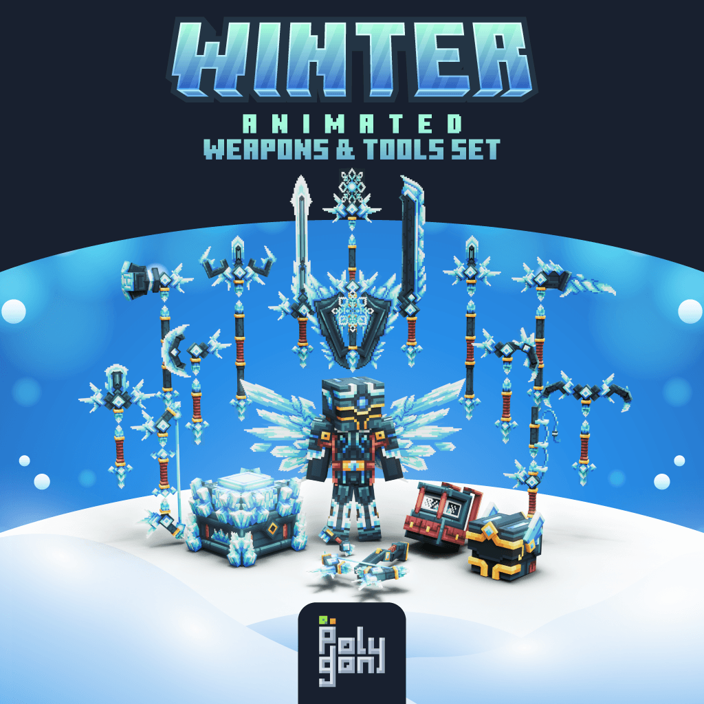 Winter Animated Weapons & Tools Set