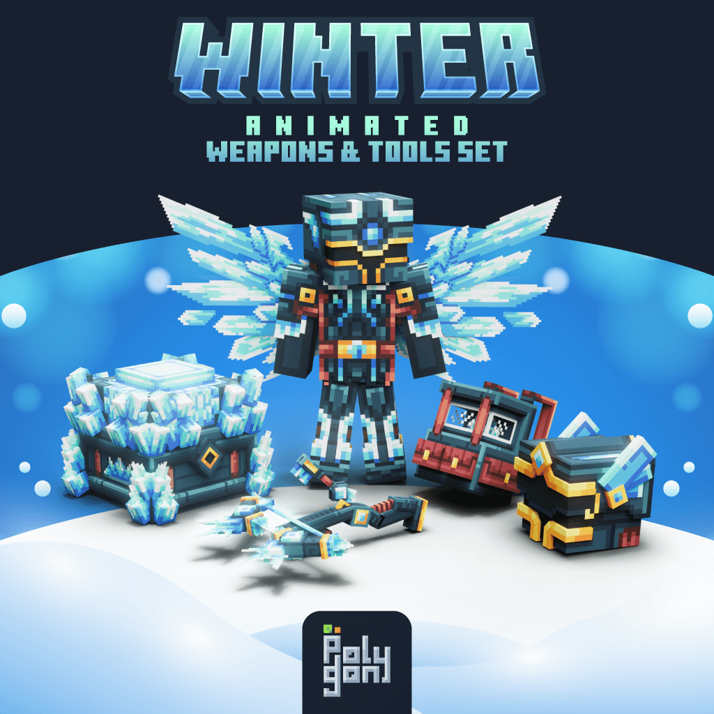 Winter Animated Weapons & Tools Set 0