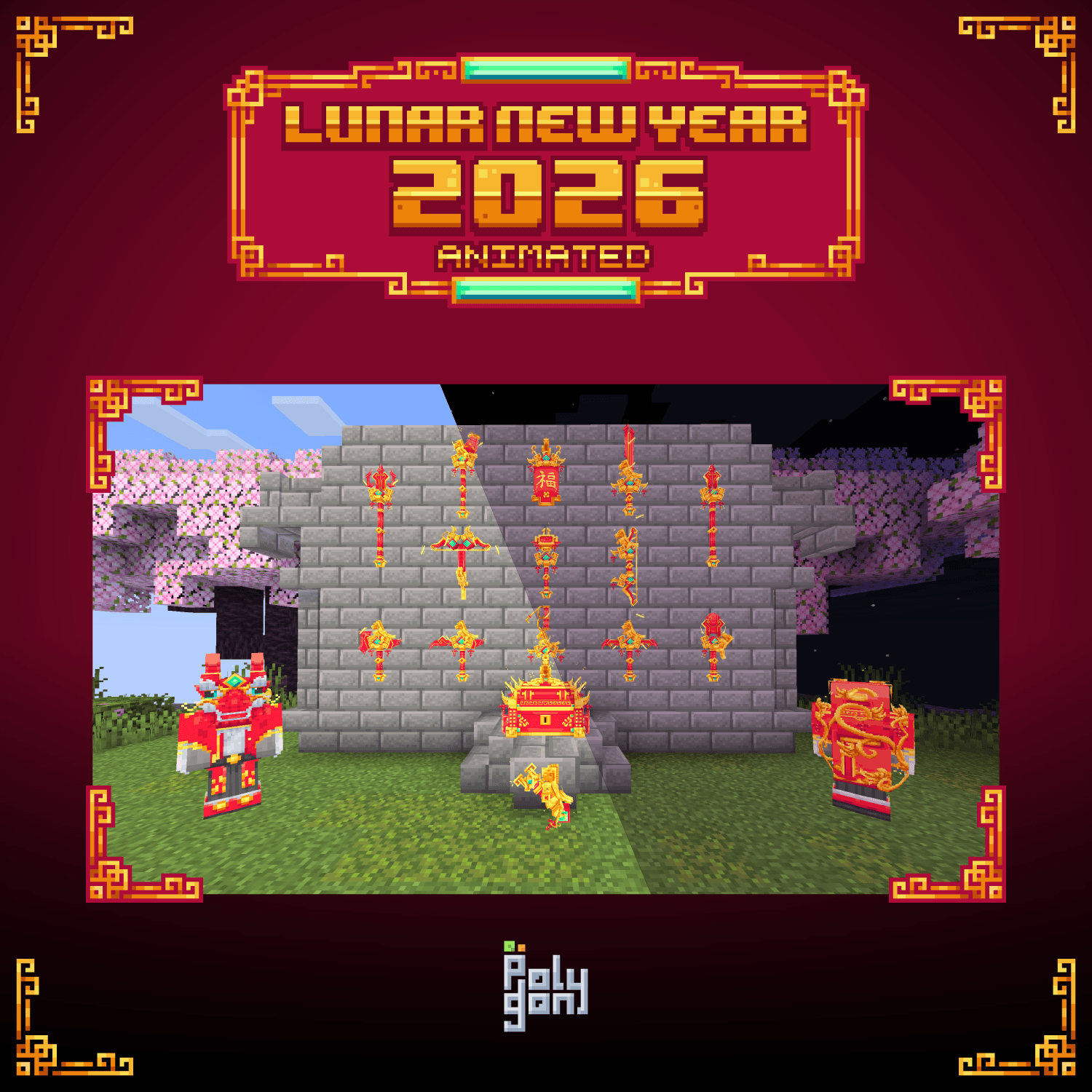 Lunar New Year 2026 Animated Weapons and Tools Set (64x) 2