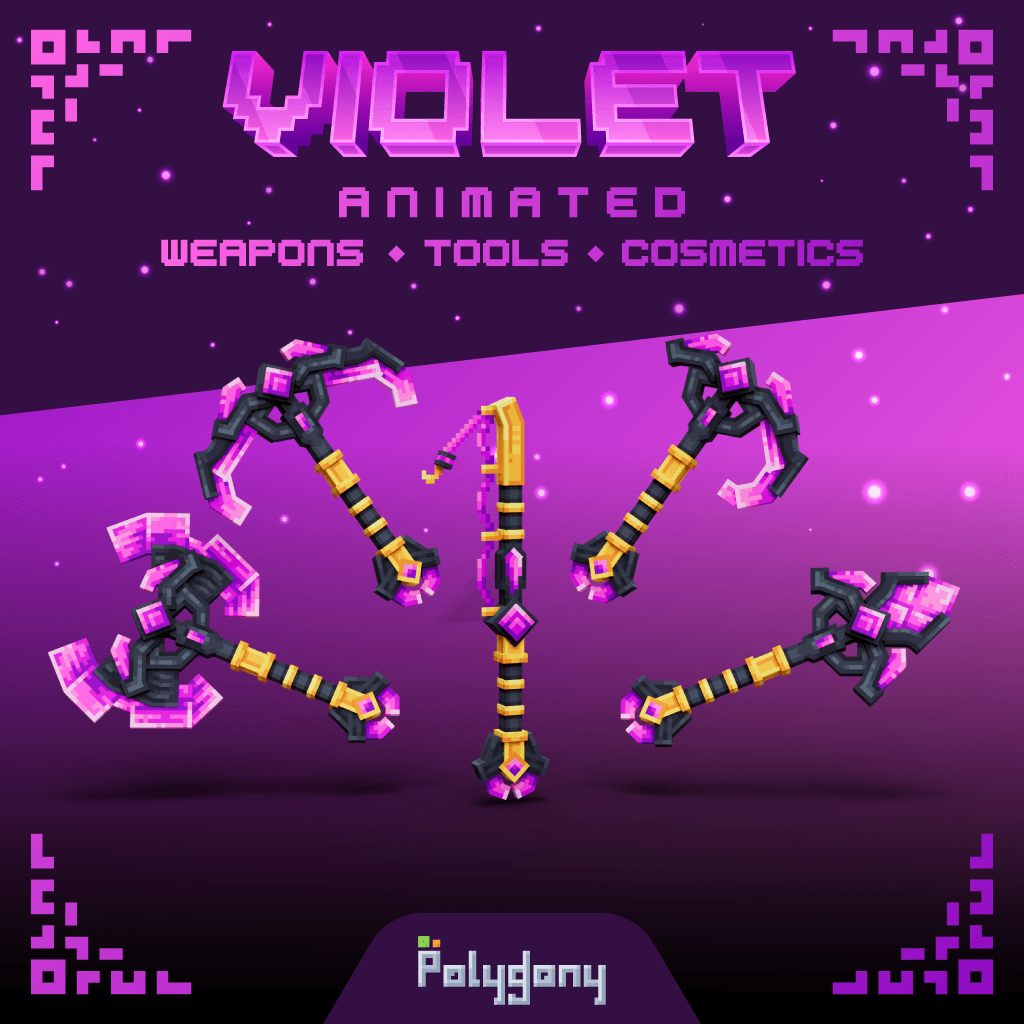 Violet Animated Weapons & Tools Set 3