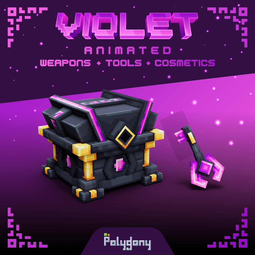 Violet Animated Weapons & Tools Set 0