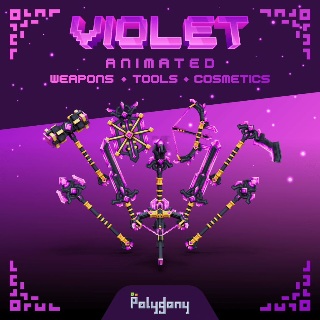 Violet Animated Weapons & Tools Set 2