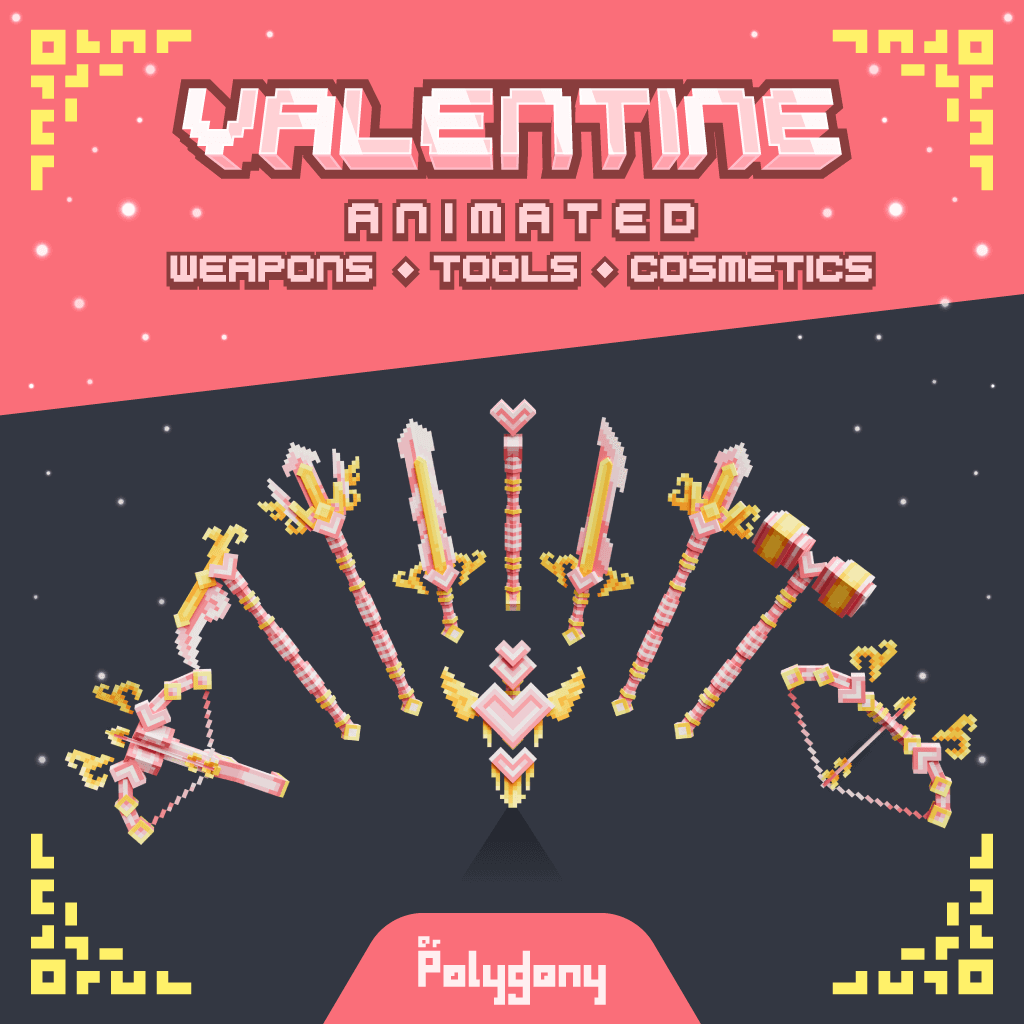 Valentine 2024 Animated Weapons & Tools Set 0