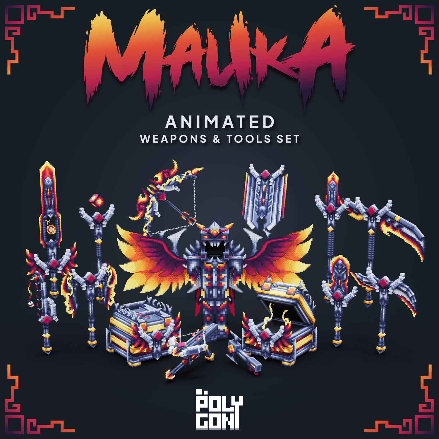 Malika Animated Weapons & Tools Set