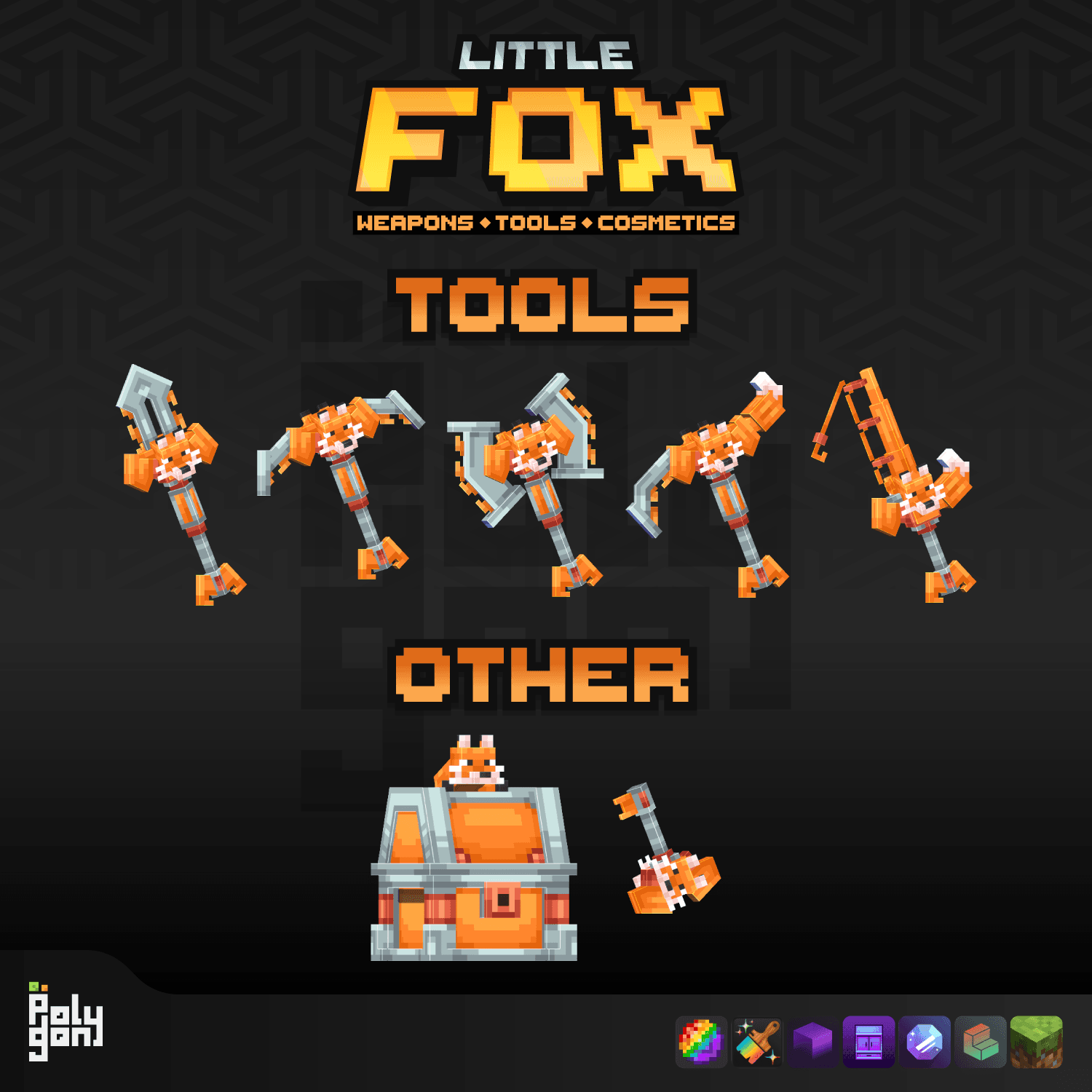 Little Fox Animated Weapons and Tools Set (32x) 3