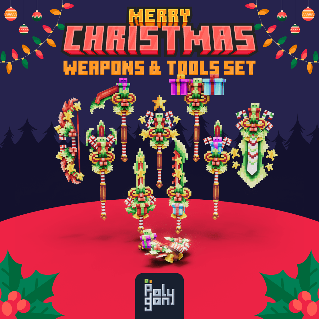 Merry Christmas Weapons & Tools Set 3