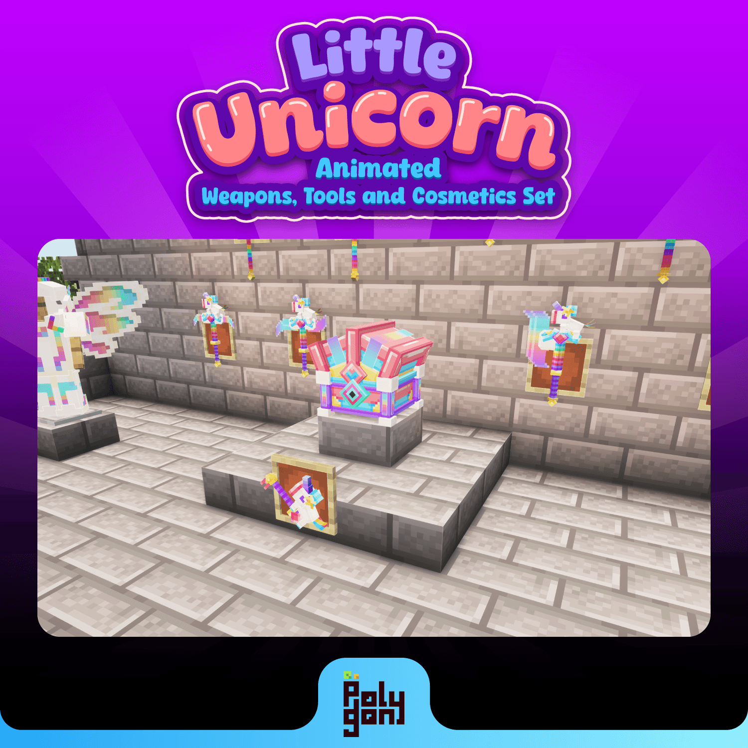 Little Unicorn Animated Weapons and Tools Set (32x) 3