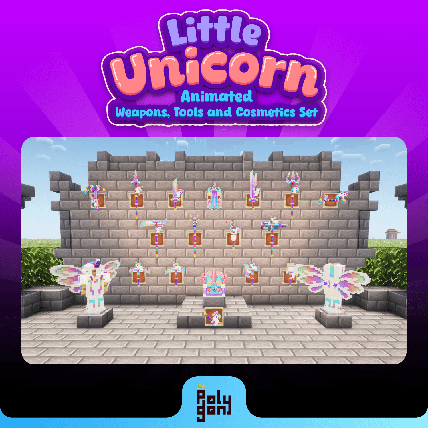 Little Unicorn Animated Weapons and Tools Set (32x) 2