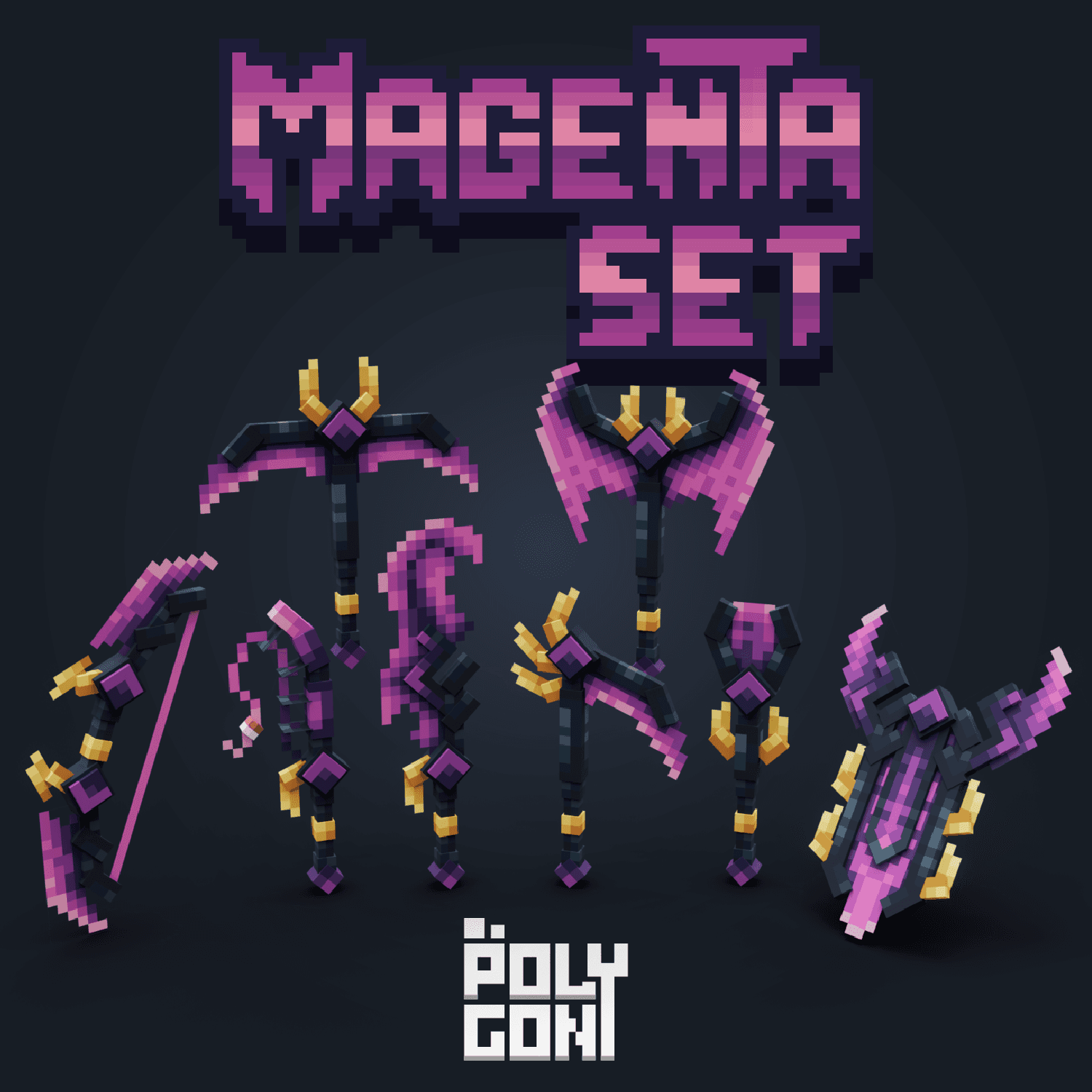 Magenta Weapons & Tools Set