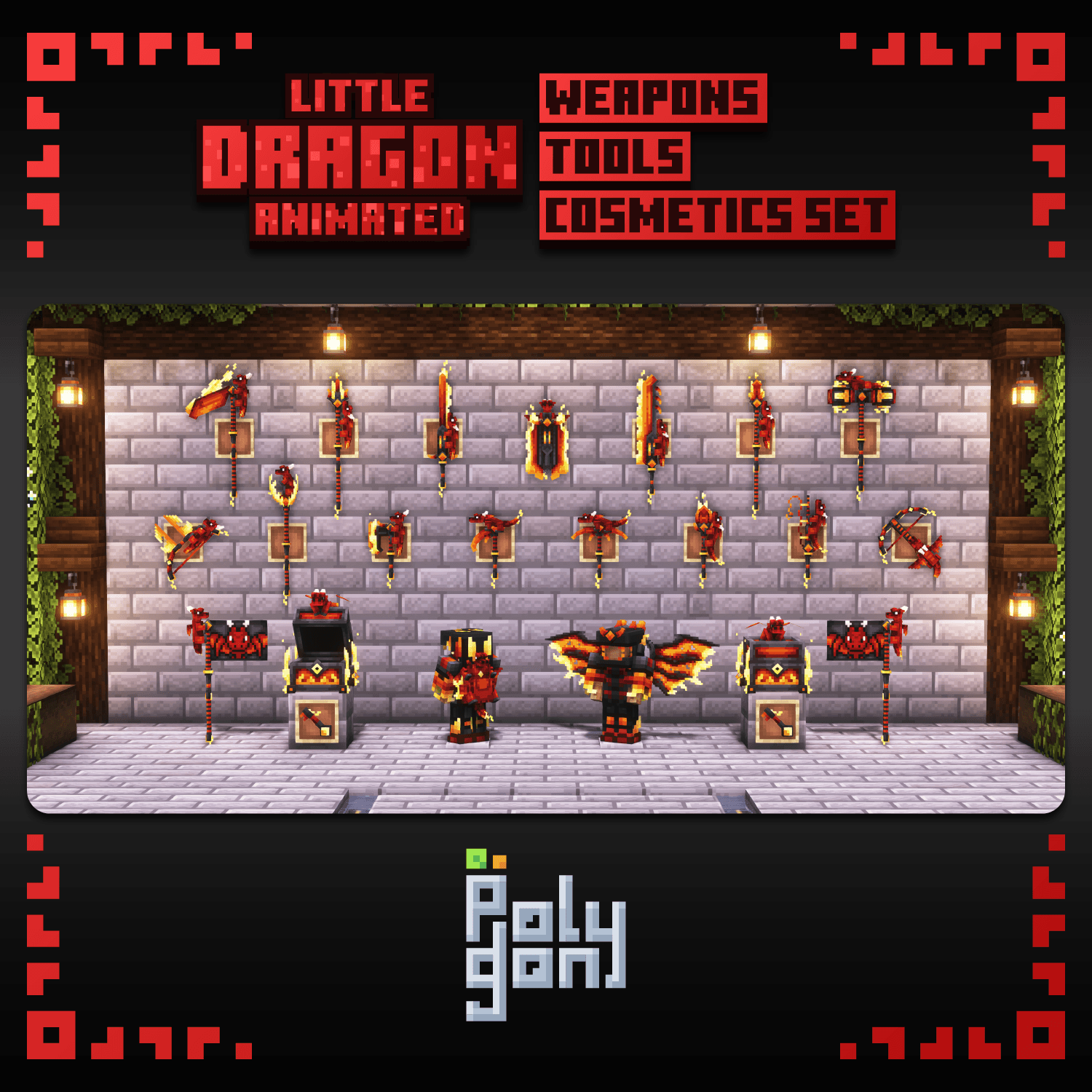 Little Dragon Animated Weapons & Tools Set 0