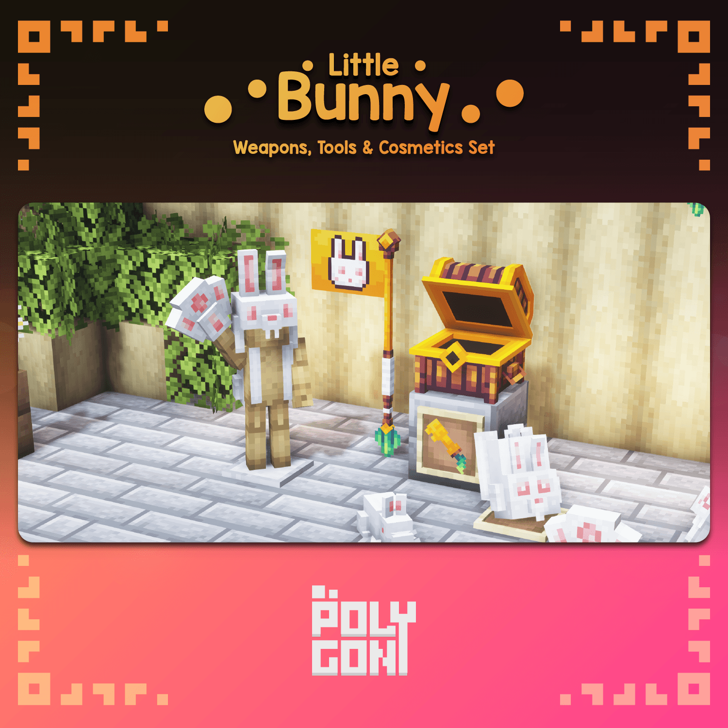 Little Bunny with Carrots Weapons, Tools & Cosmetics Set 0