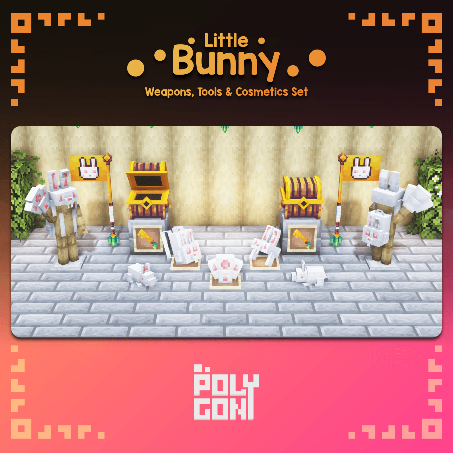 Little Bunny with Carrots Weapons, Tools & Cosmetics Set 2