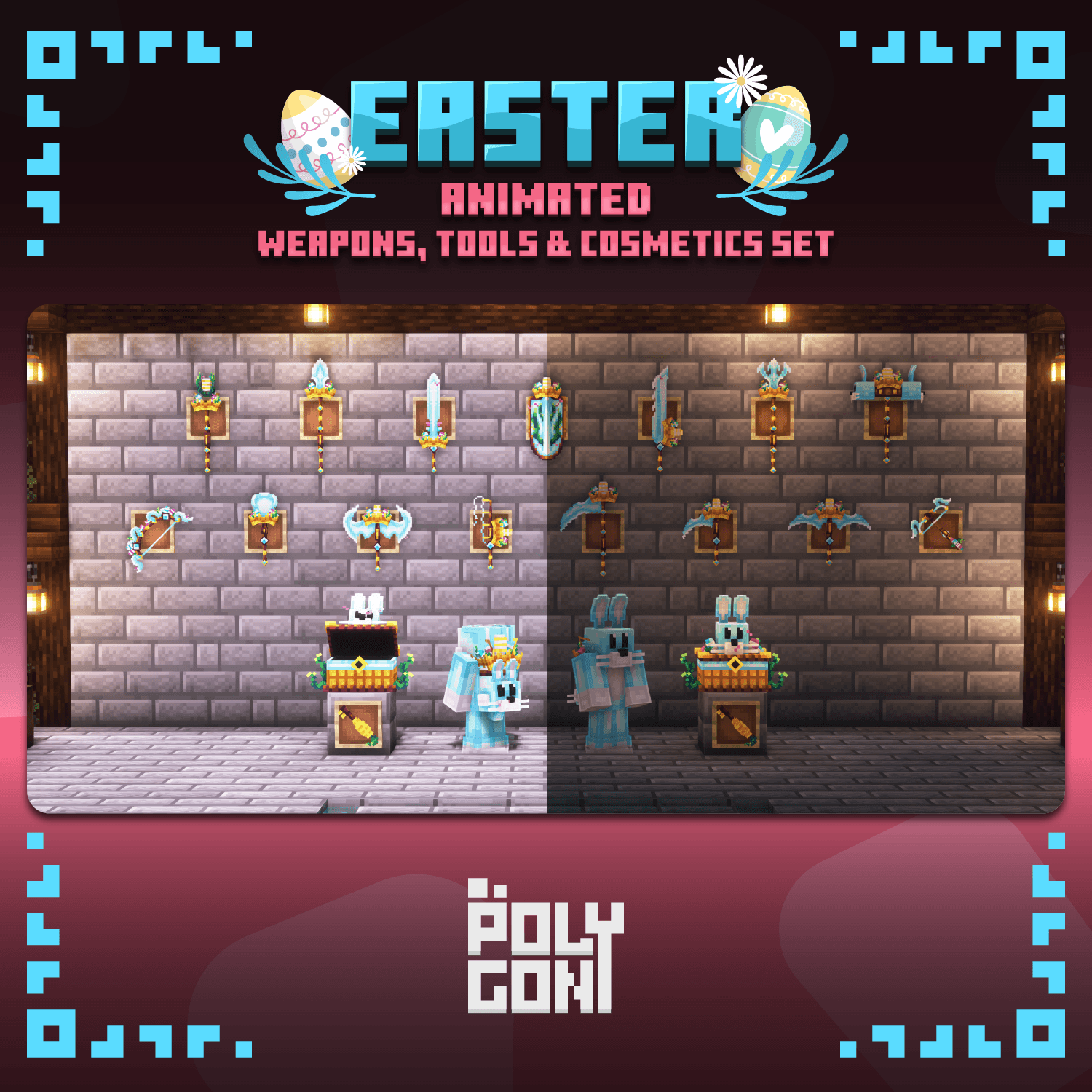 Easter Animated Weapons & Tools Set 3