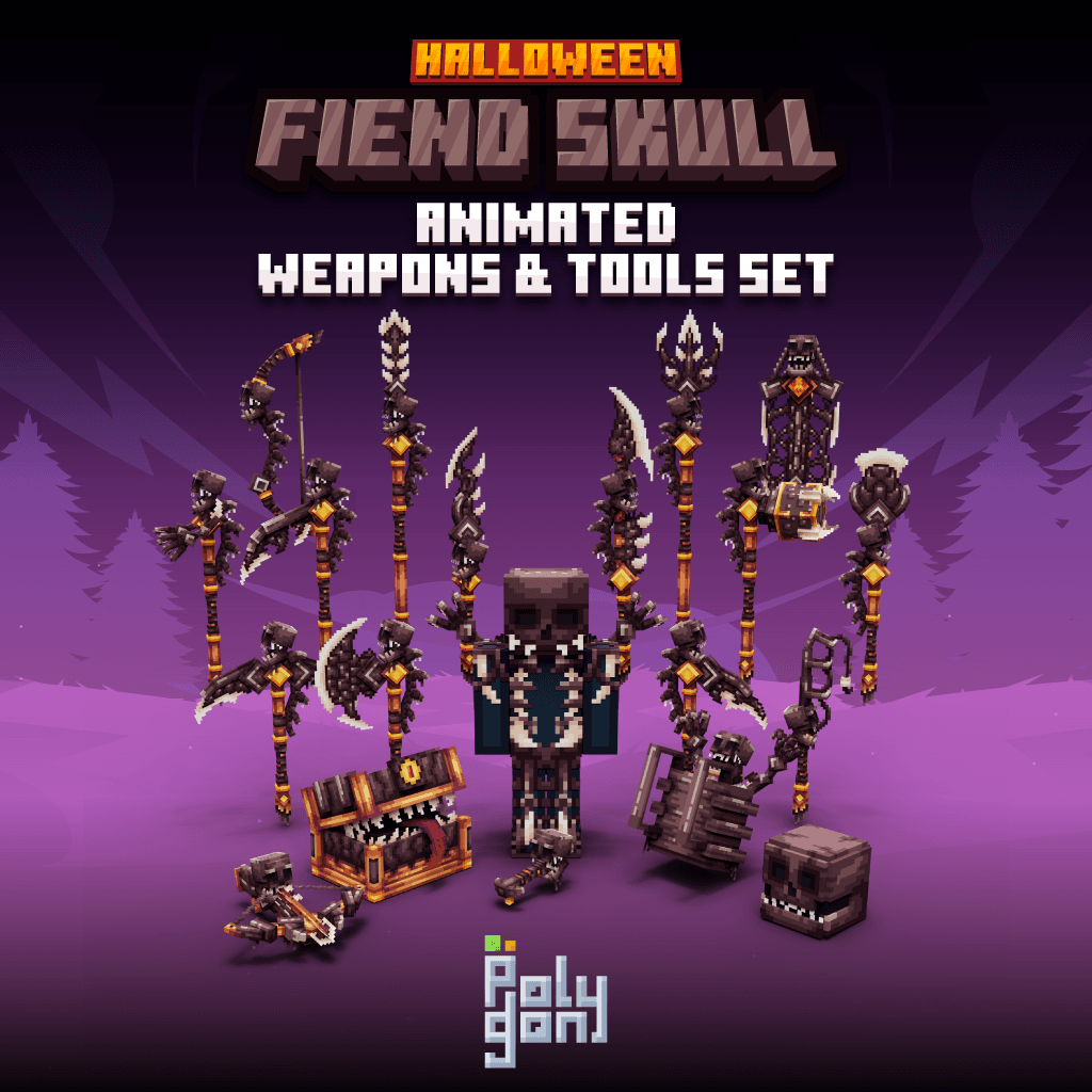 Fiend Skull Animated Weapons & Tools Set 1