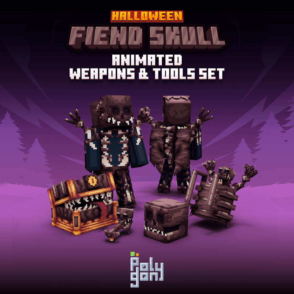 Fiend Skull Animated Weapons & Tools Set 3