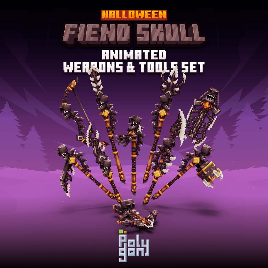Fiend Skull Animated Weapons & Tools Set 2