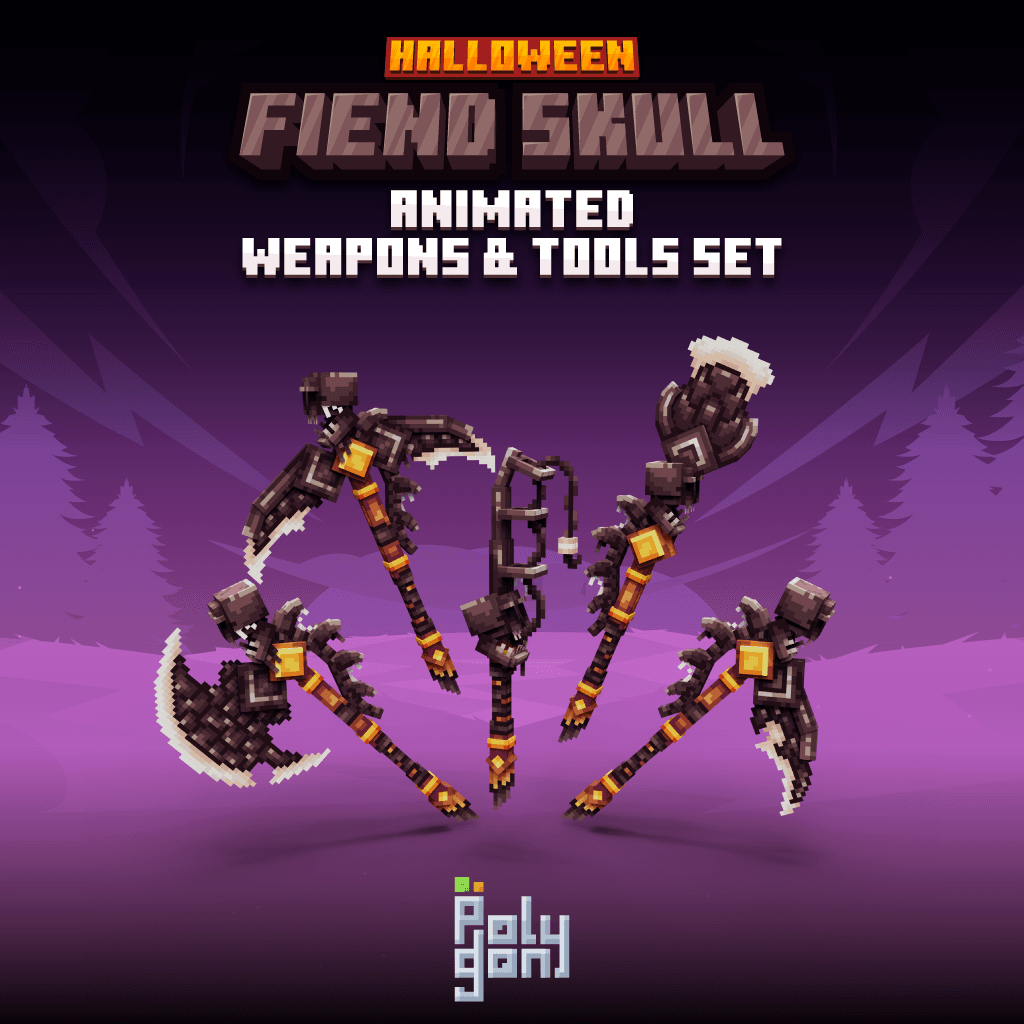 Fiend Skull Animated Weapons & Tools Set 0