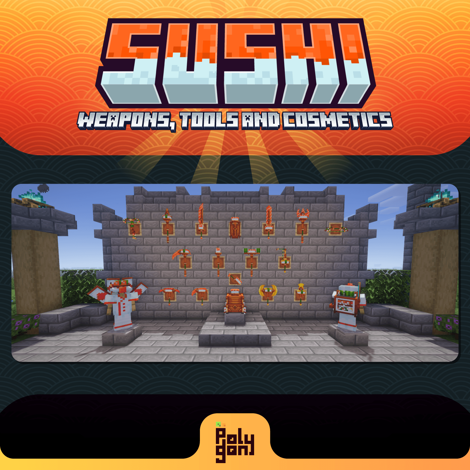 Sushi Weapons, Tools and Cosmetics Set (32x) 2