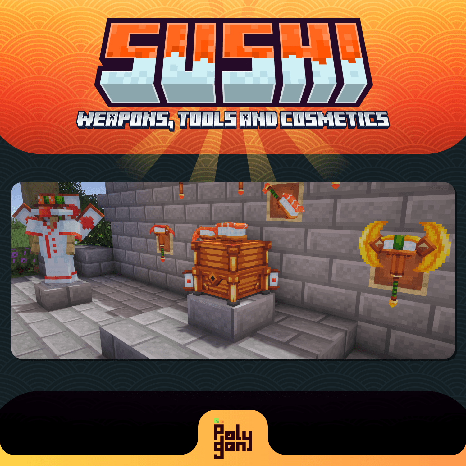 Sushi Weapons, Tools and Cosmetics Set (32x) 0