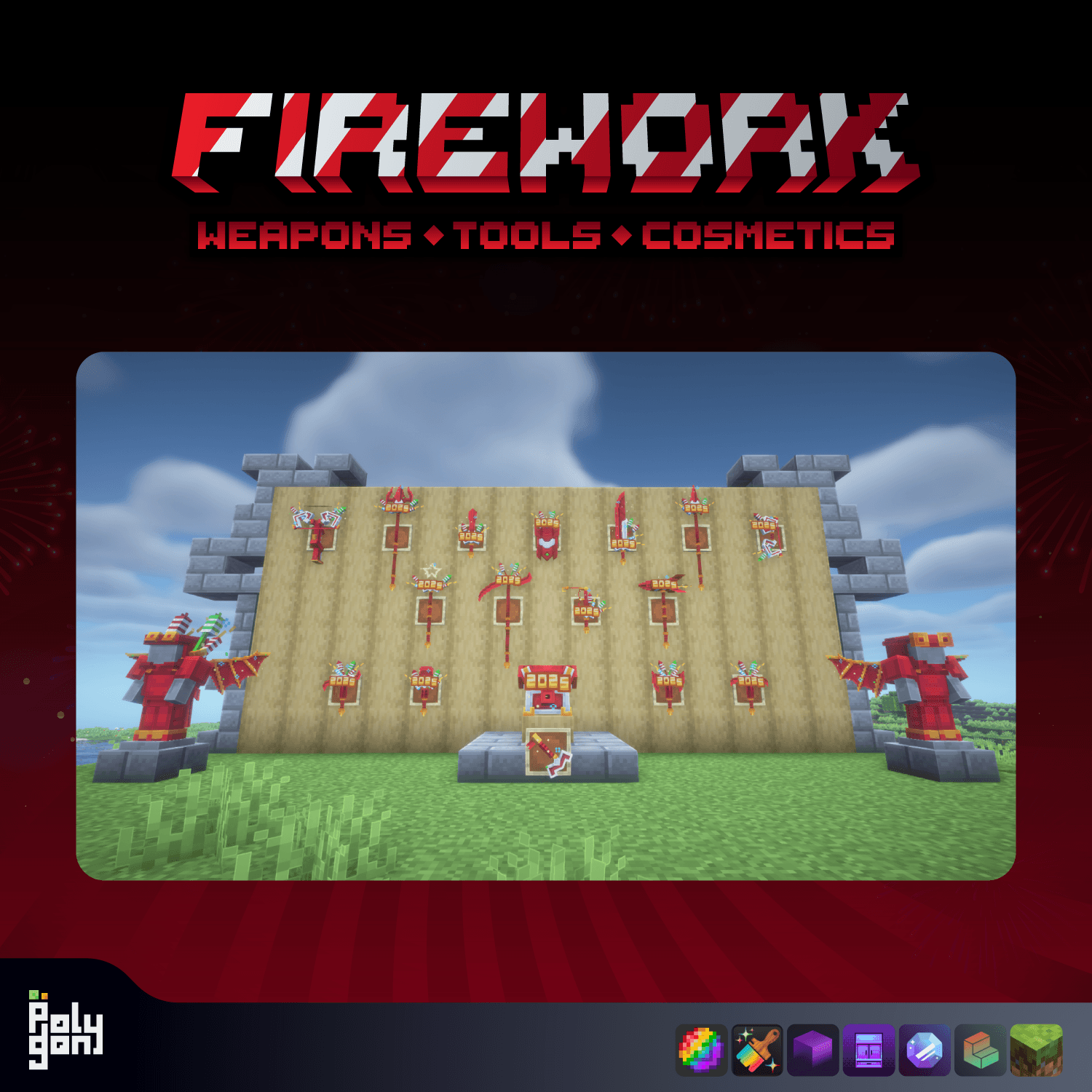 Firework Animated Weapons and Tools Set (32x) 2