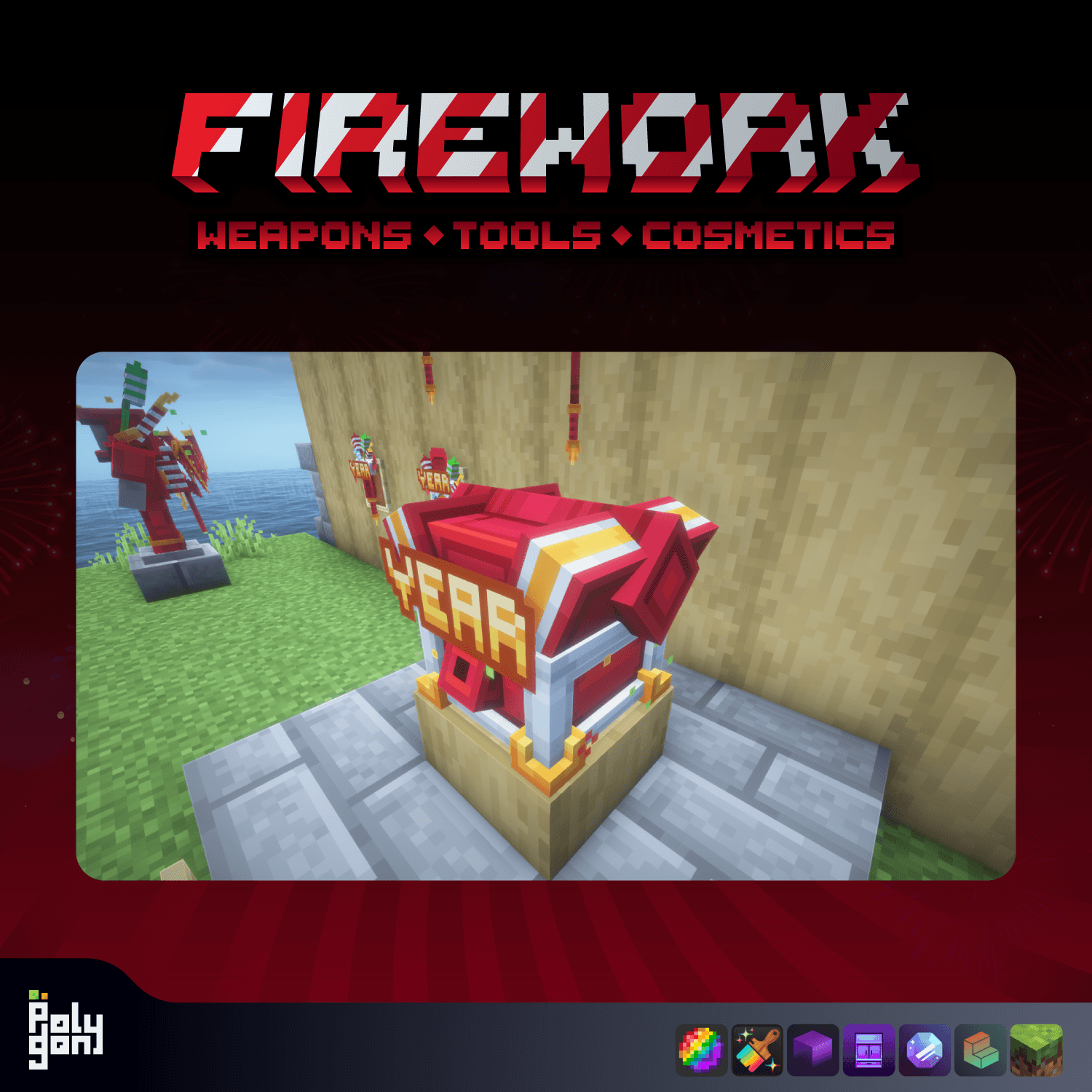 Firework Animated Weapons and Tools Set (32x) 0