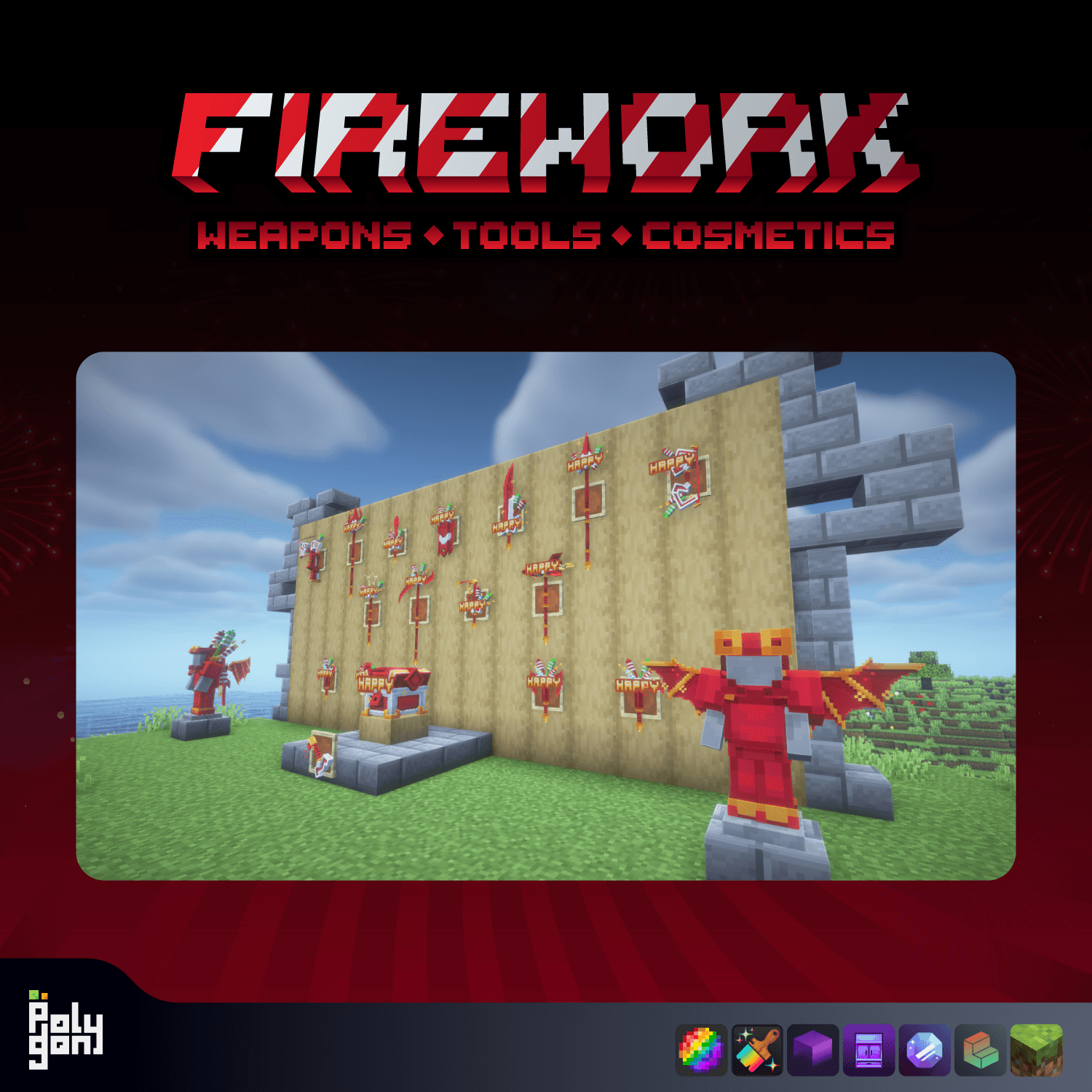 Firework Animated Weapons and Tools Set (32x) 3