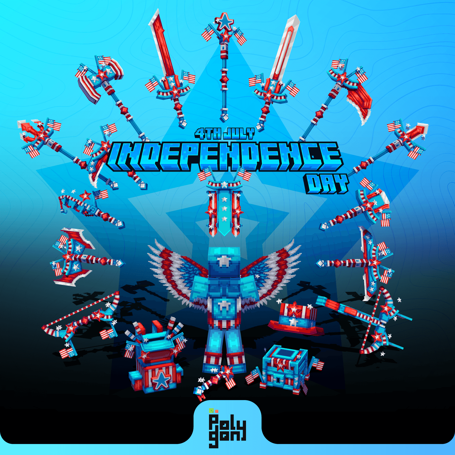 Independence Day Animated Weapons & Tools Set (64x) 1
