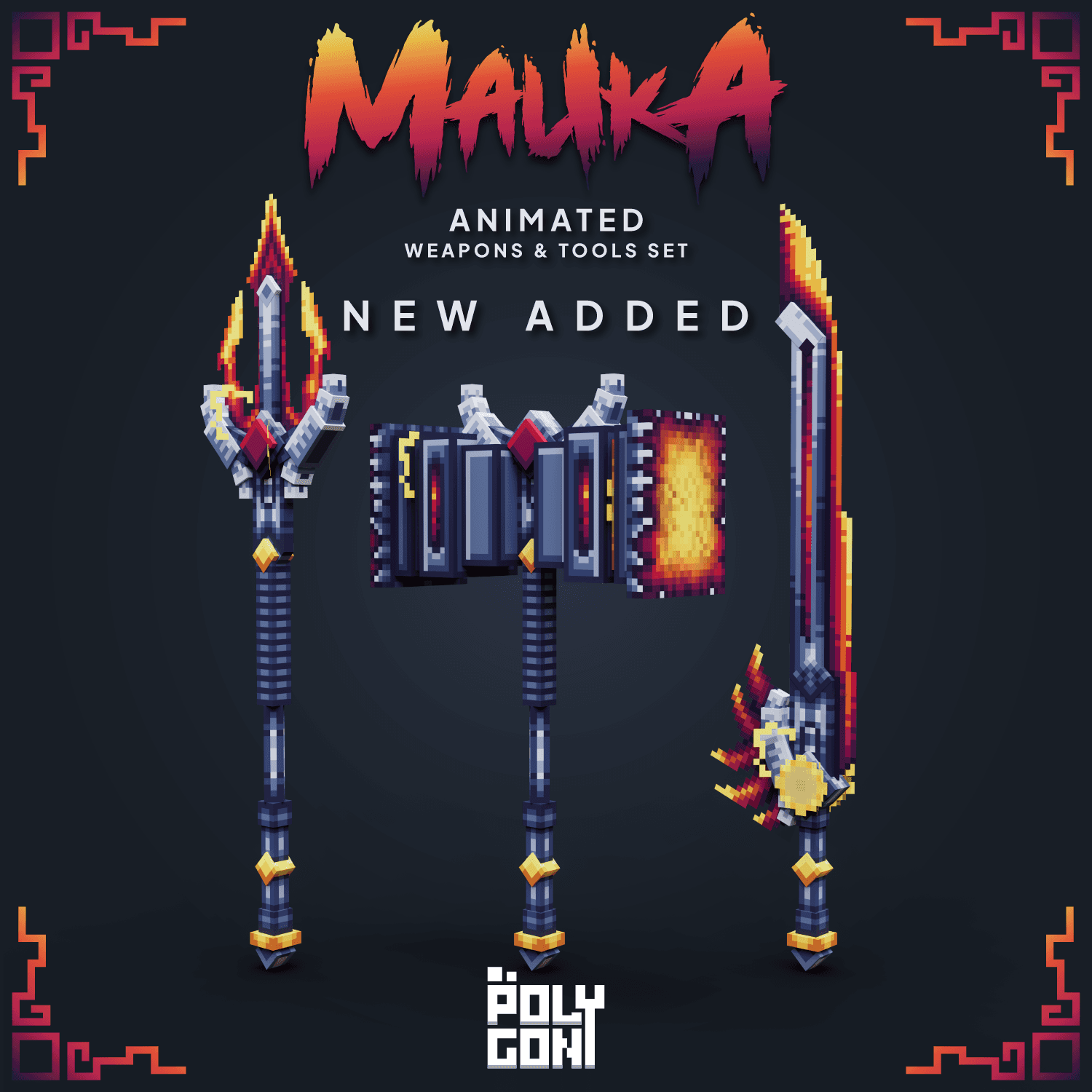 Malika Animated Weapons & Tools Set 4