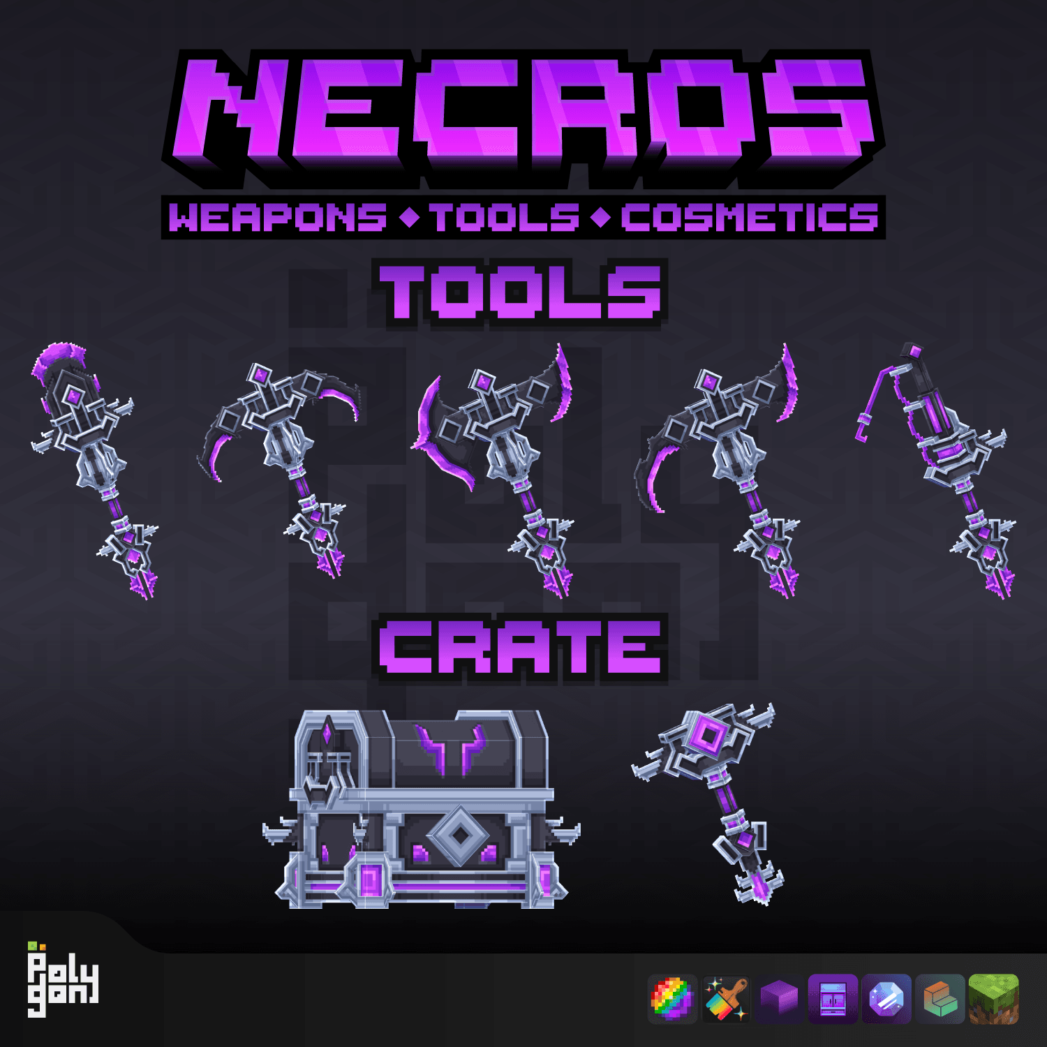 Necros Animated Weapons, Tools and Cosmetics Set (64x) 3