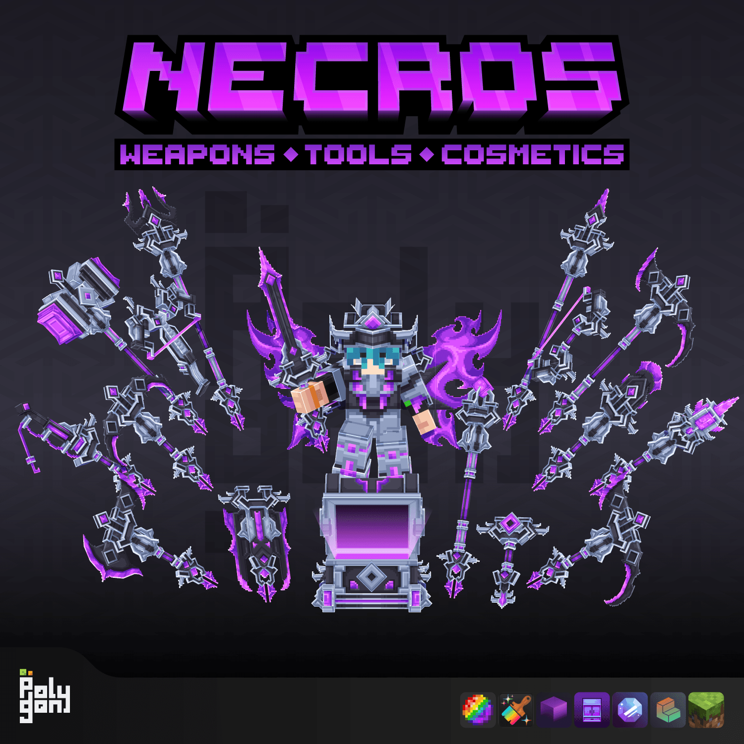 Necros Animated Weapons, Tools and Cosmetics Set (64x) 1