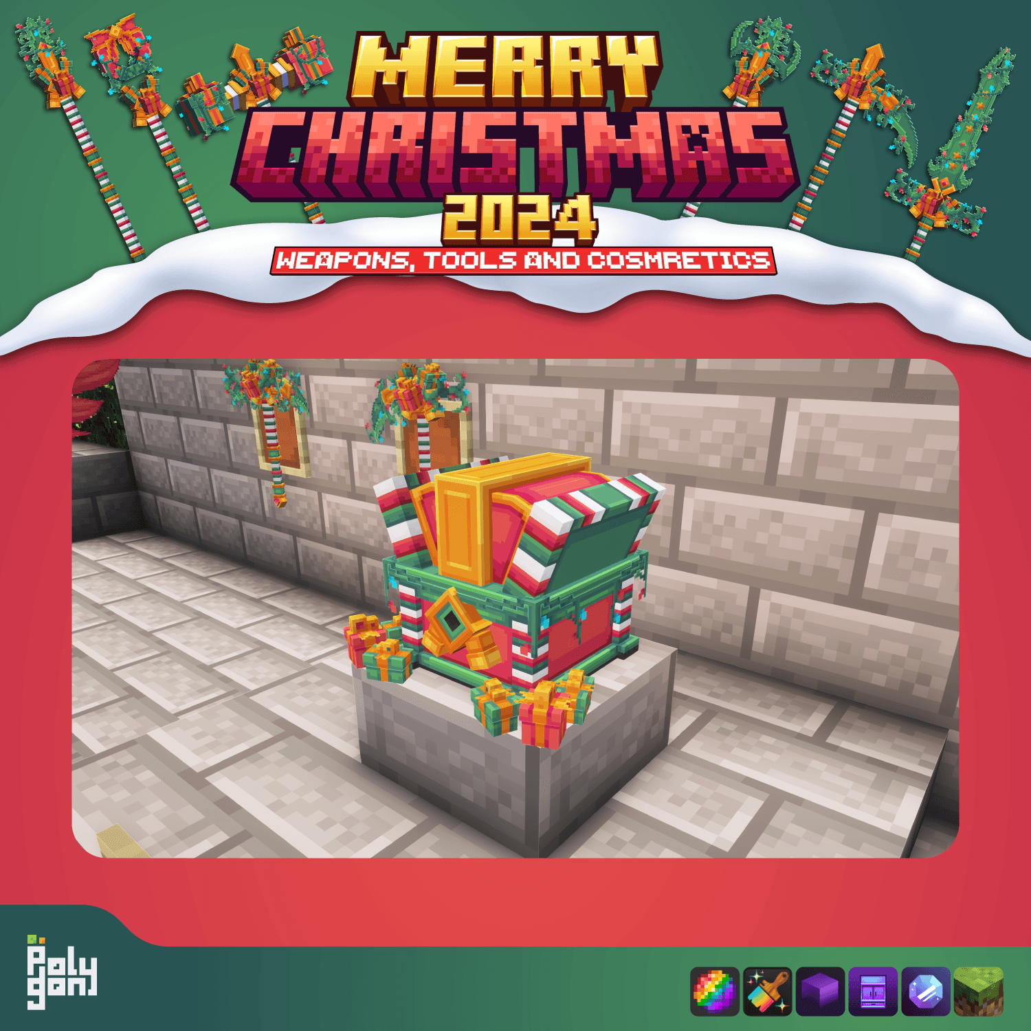 Merry Christmas 2024 Weapons and Tools Set (64x) 0
