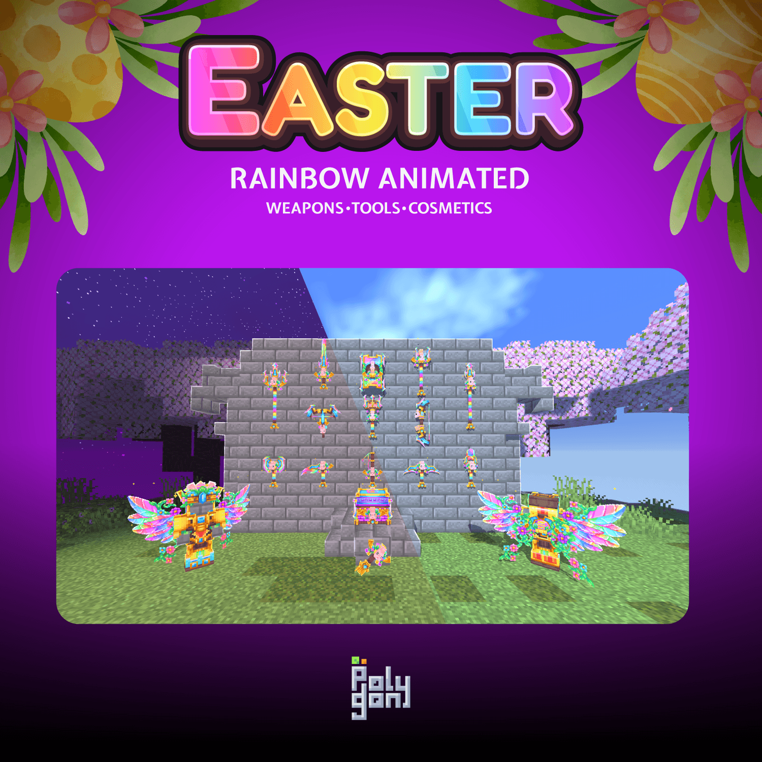 Easter Animated Weapons and Tools Set (64x) 2