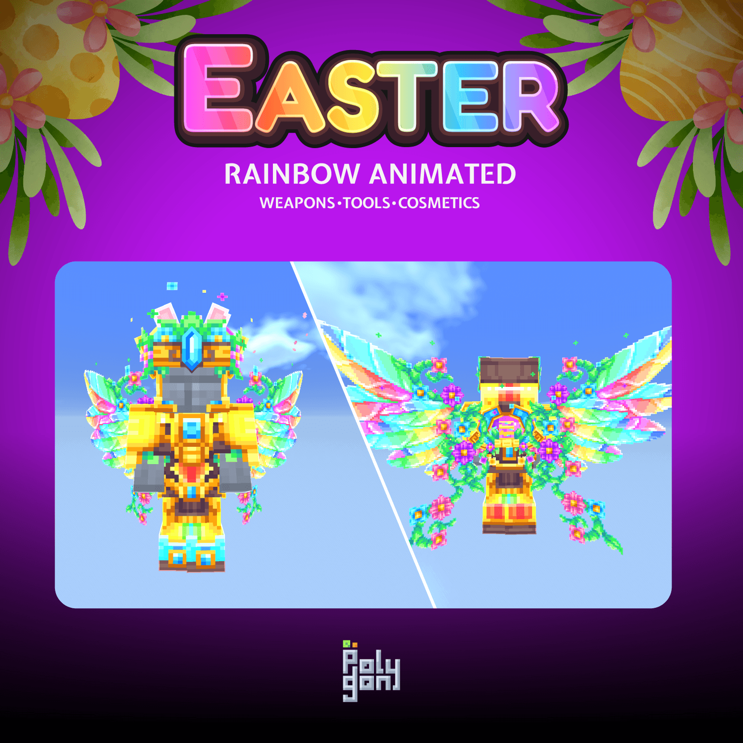 Easter Animated Weapons and Tools Set (64x) 3