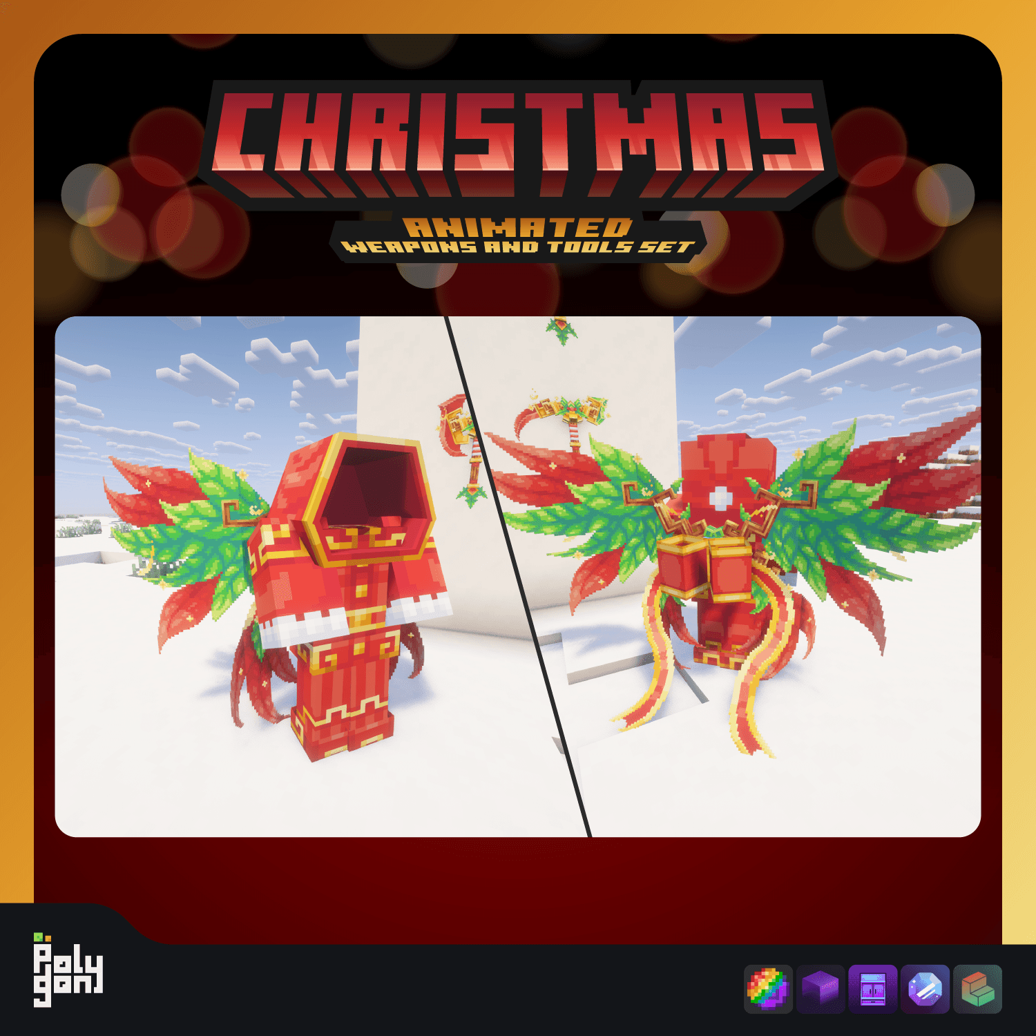 Christmas Animated Weapons and Tools Set (64x) 3