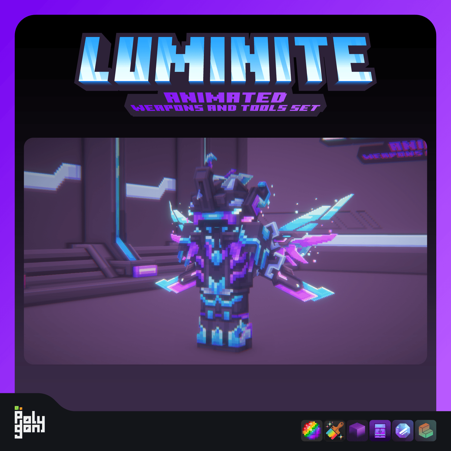 Luminite Animated Weapons and Tools Set (64x) 3