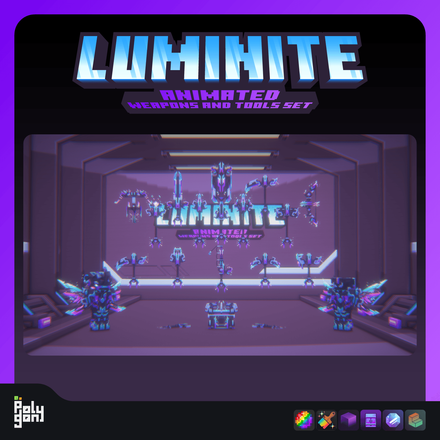 Luminite Animated Weapons and Tools Set (64x) 2