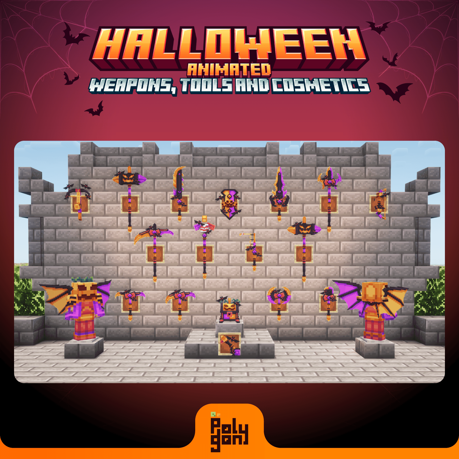 Halloween Animated Weapons and Tools Set (32x) 2