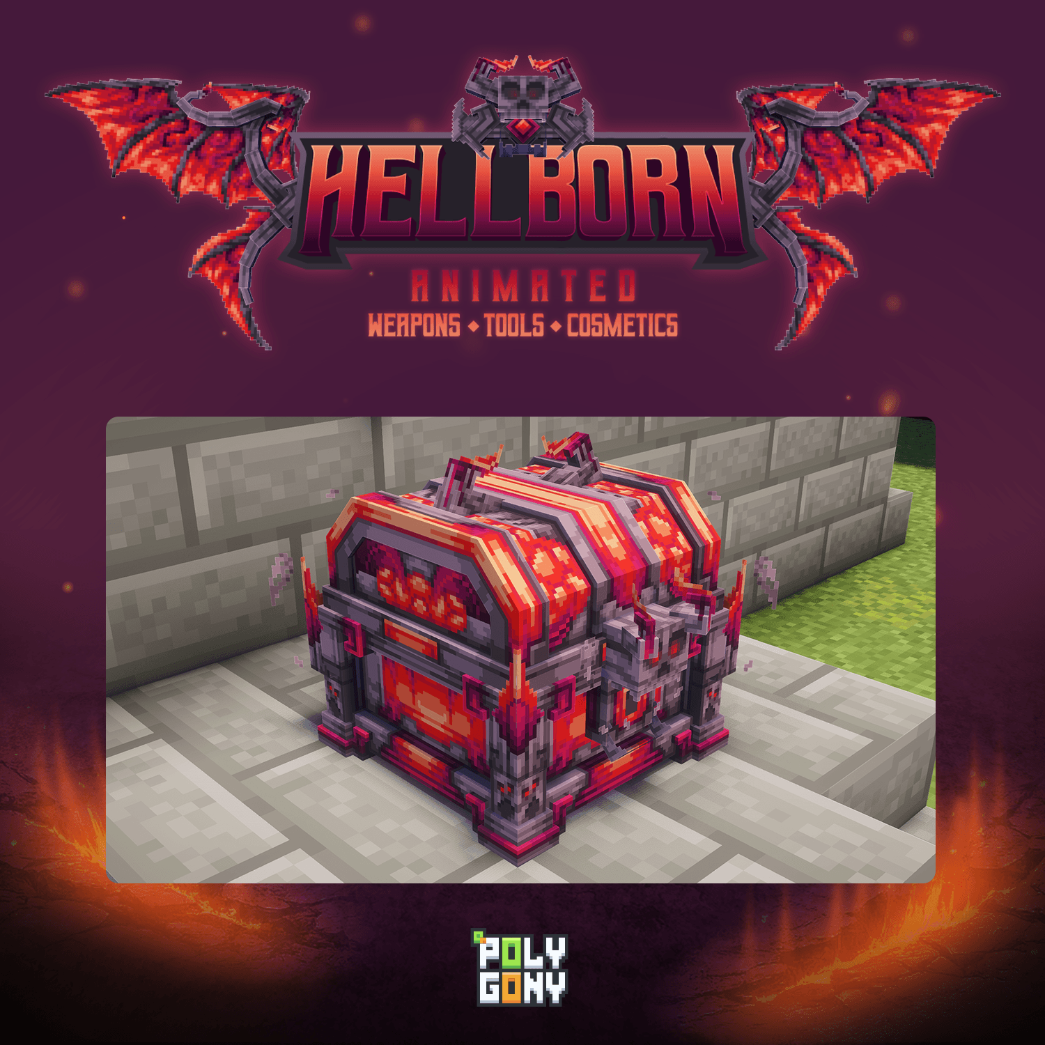 Hellborn Animated Weapons and Tools Set (64x) 0