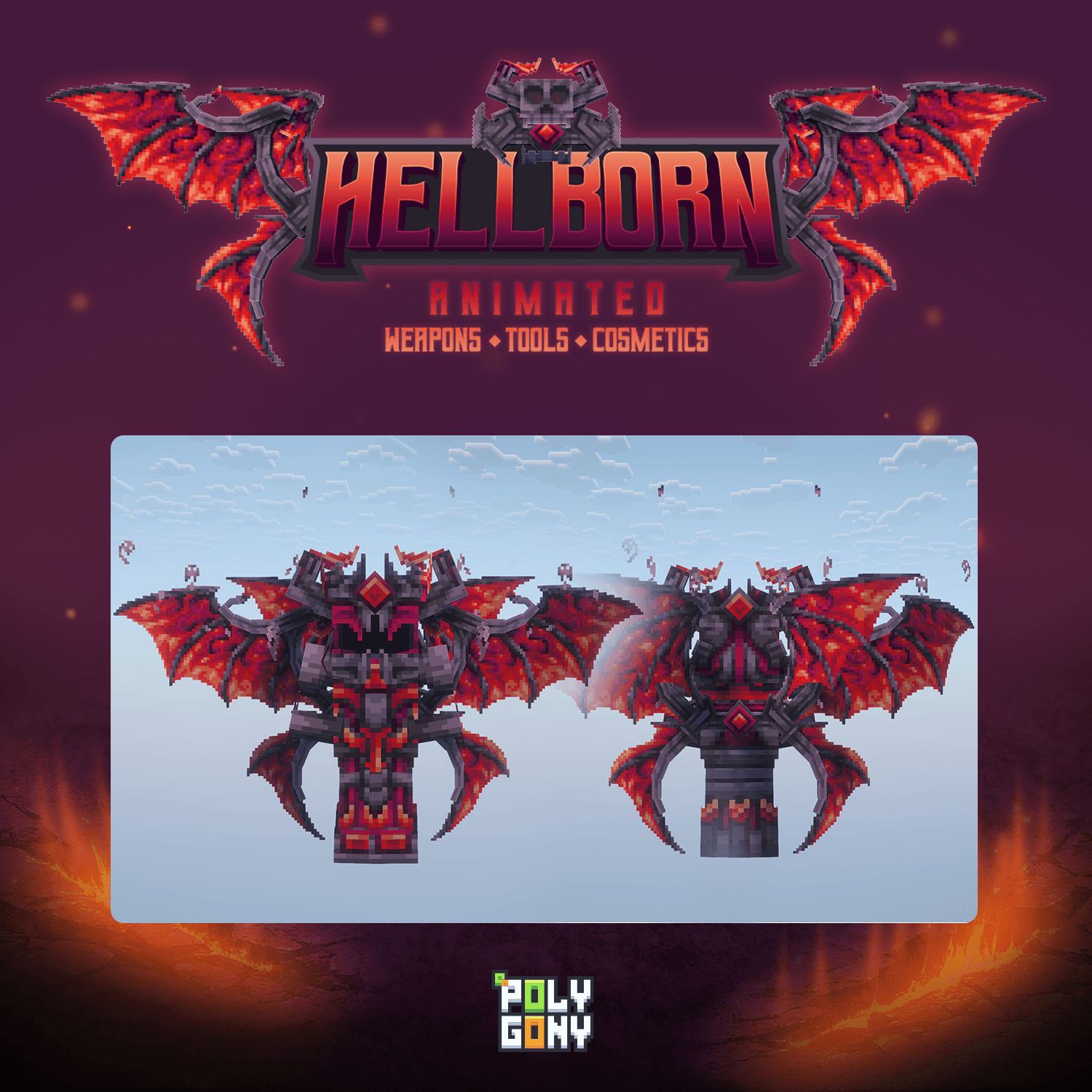 Hellborn Animated Weapons and Tools Set (64x) 3