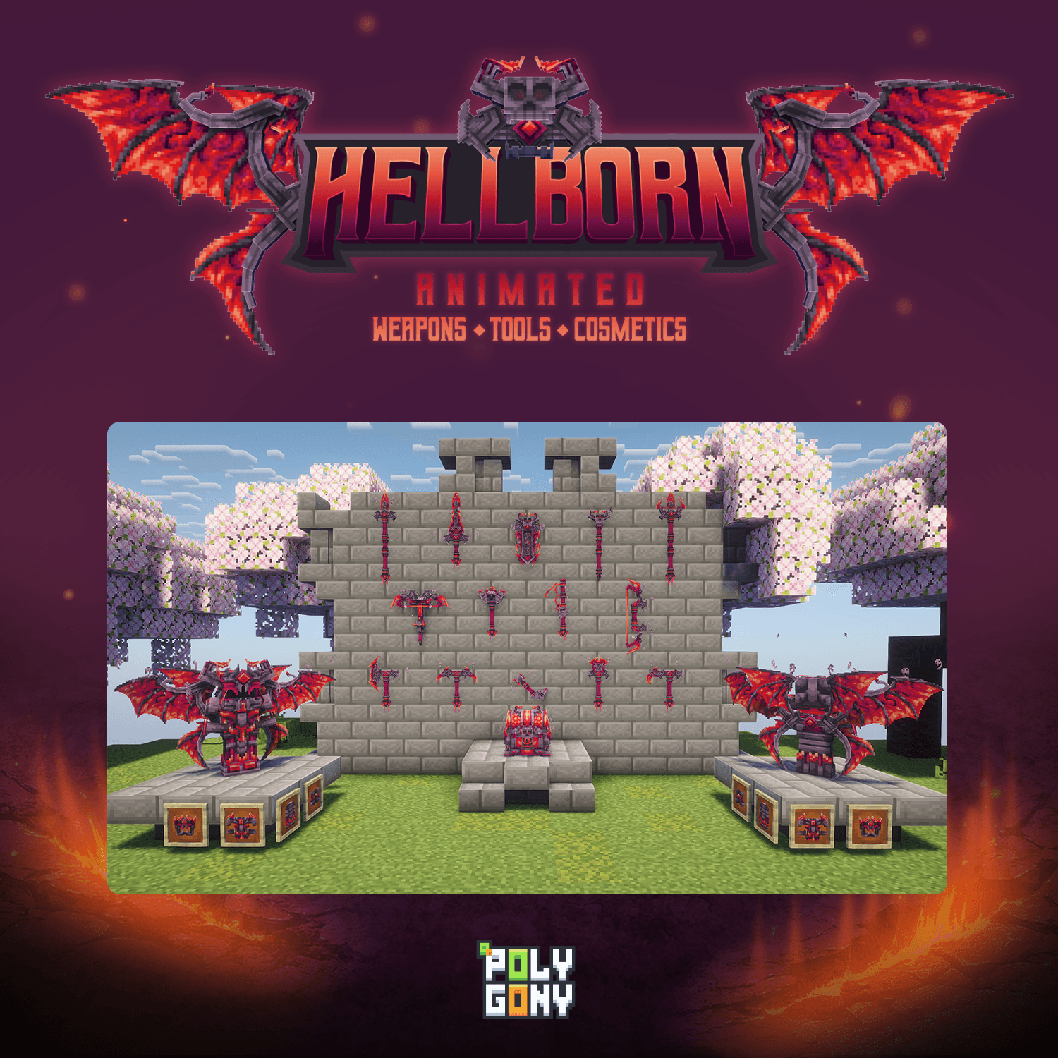 Hellborn Animated Weapons and Tools Set (64x) 2