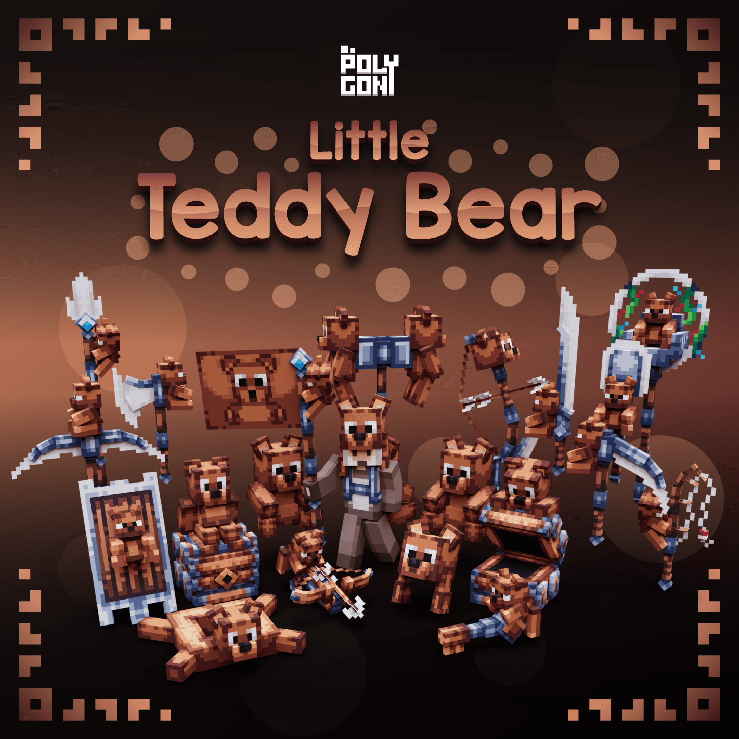 Little Teddy Bear Weapons, Tools & Cosmetics Set 1