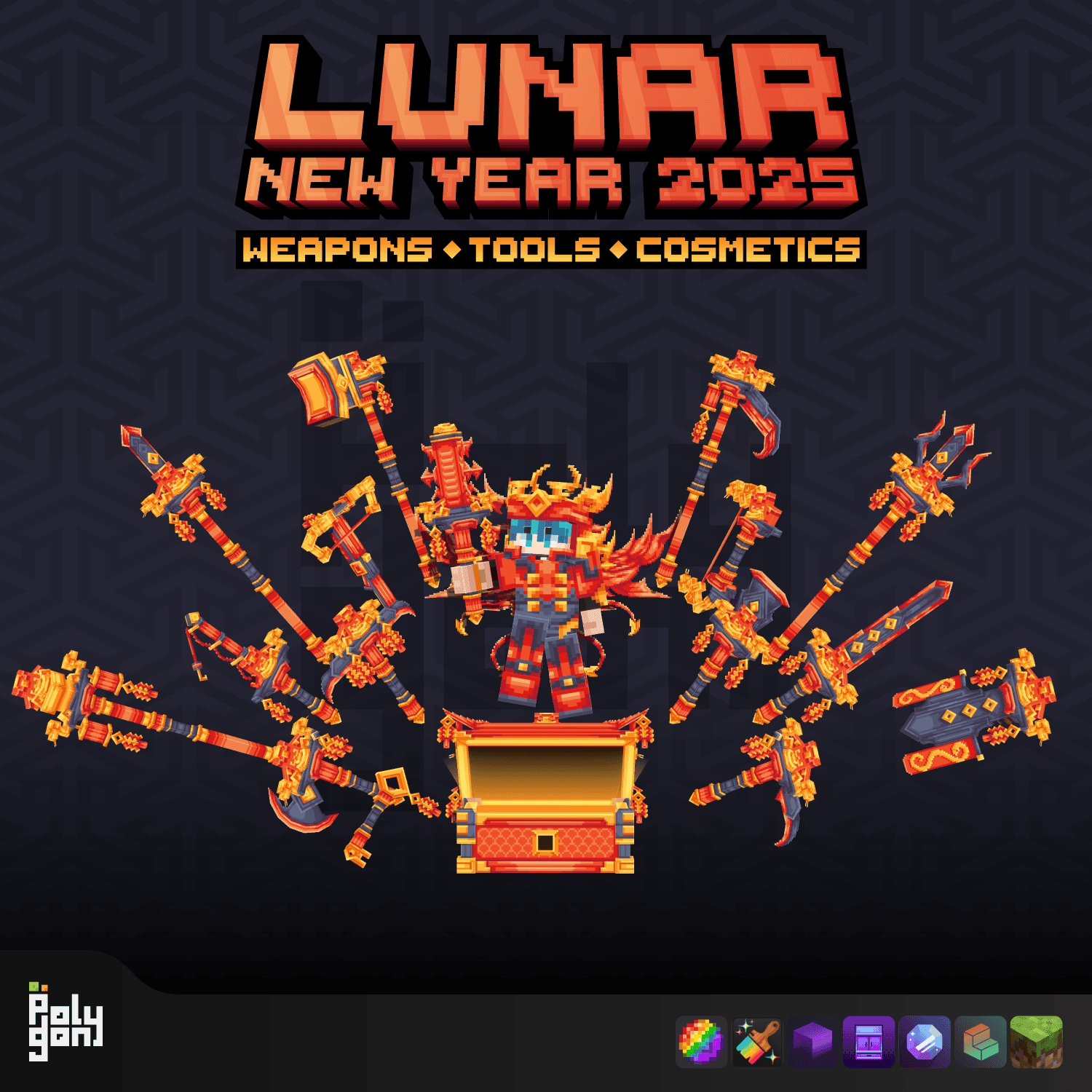 Lunar New Year 2025 Animated Weapons and Tools Set (64x) 1