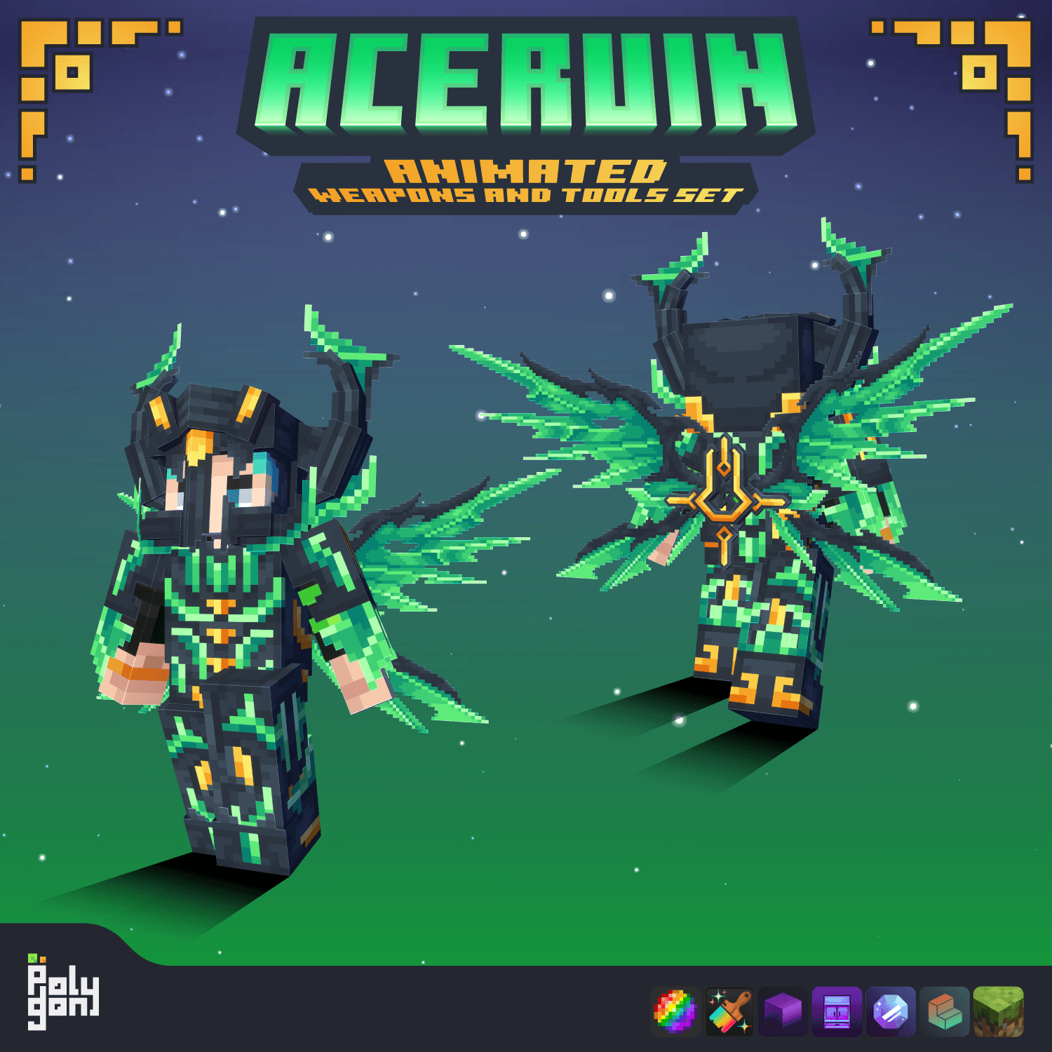 Aceruin Animated Weapons and Tools Set (64x) 0