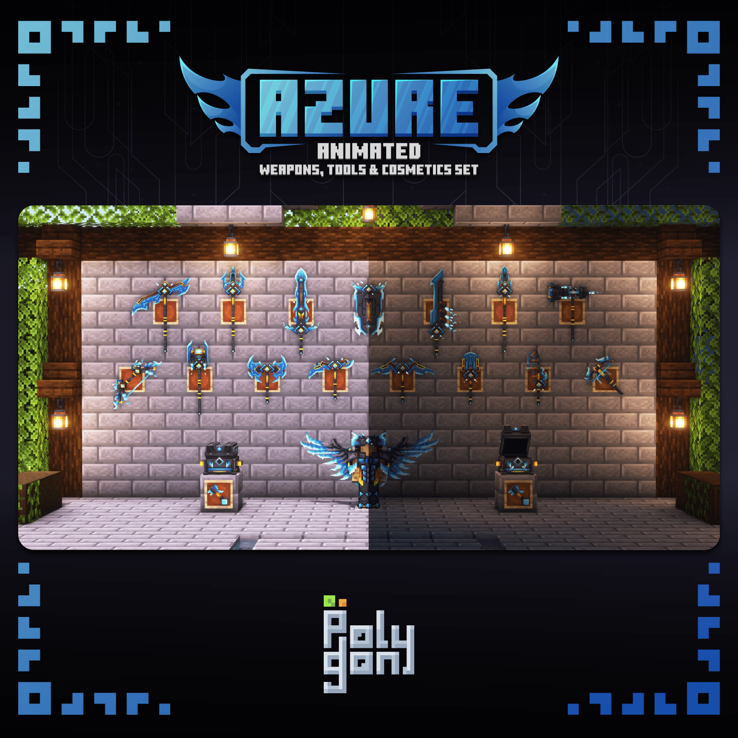 Azure Animated Weapons & Tools Set 2