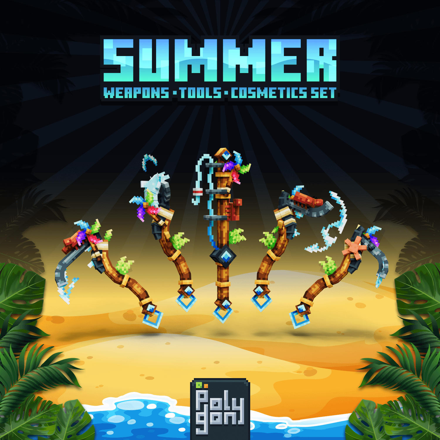 Summer Animated Weapons & Tools Set 3