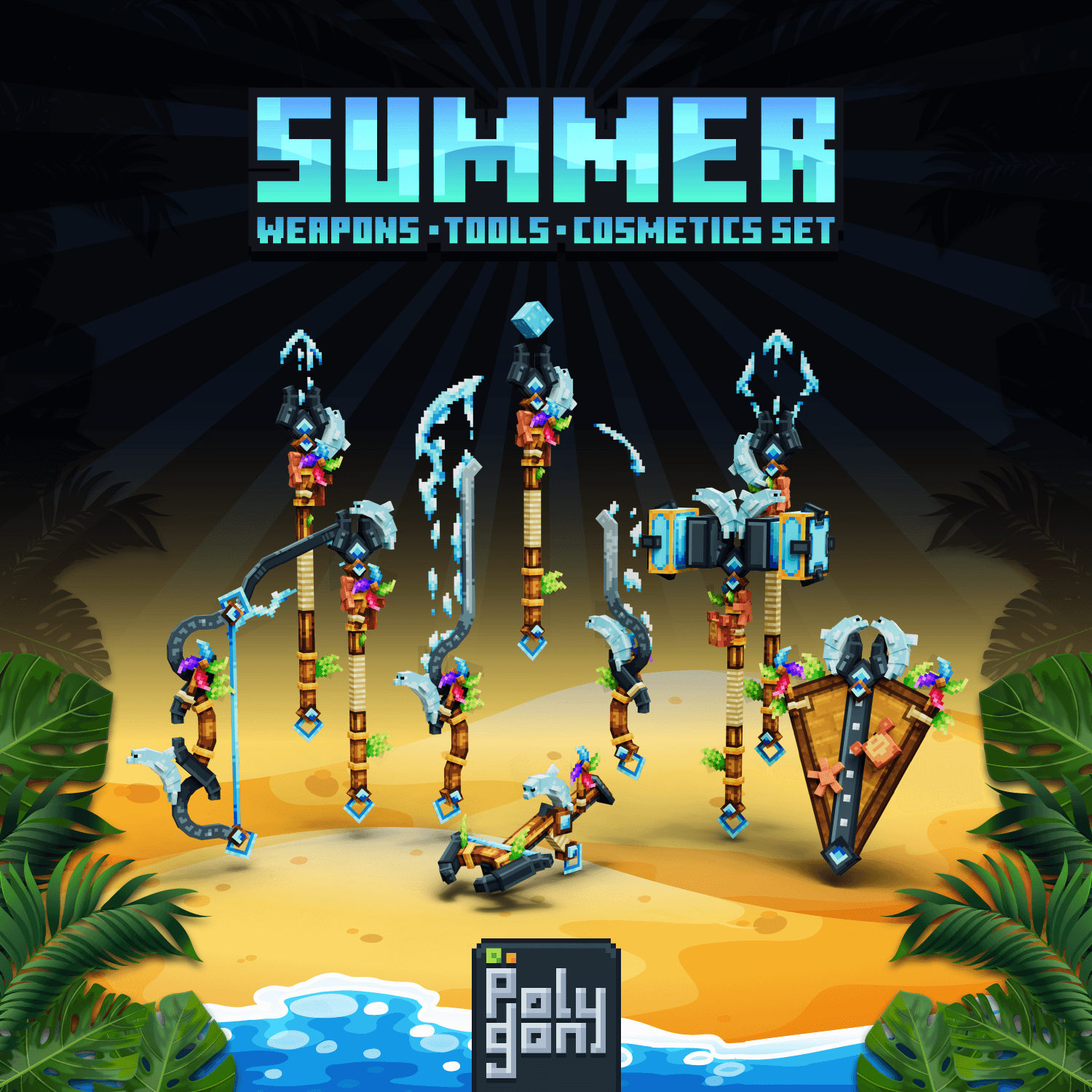 Summer Animated Weapons & Tools Set 0