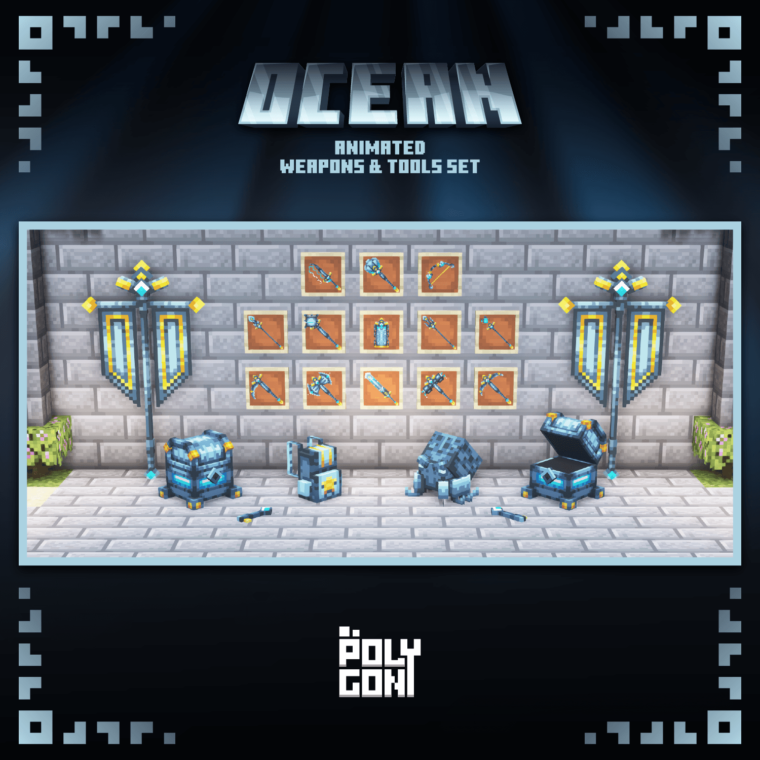 Ocean Animated Weapons & Tools Set 2
