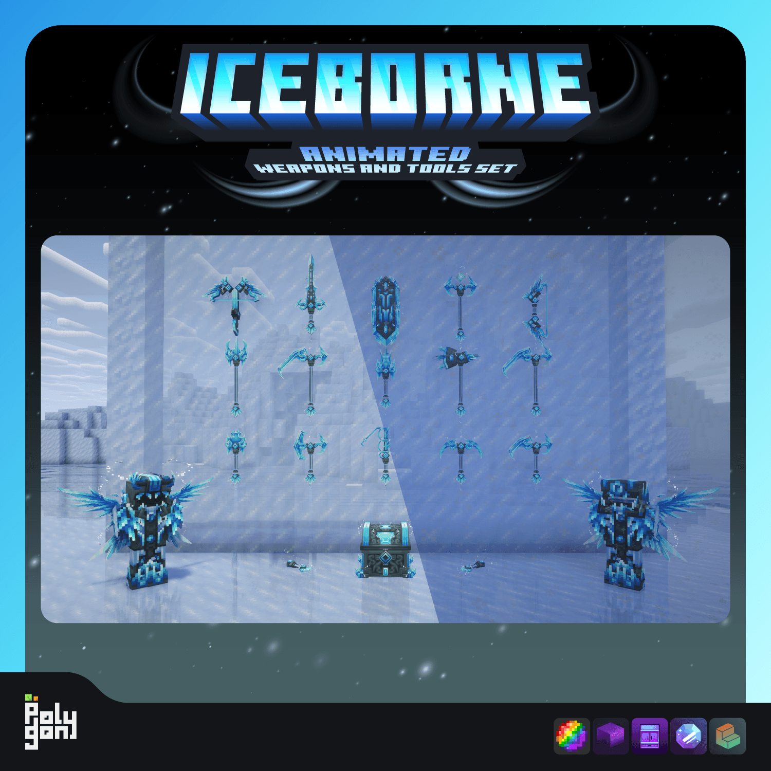 Iceborne Animated Weapons and Tools Set (64x) 2