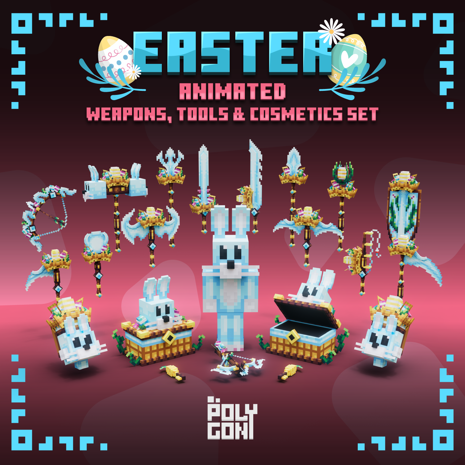 Easter Animated Weapons & Tools Set
